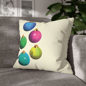 throw pillow with 'Christmas Ornaments Soft Cover Holiday' design