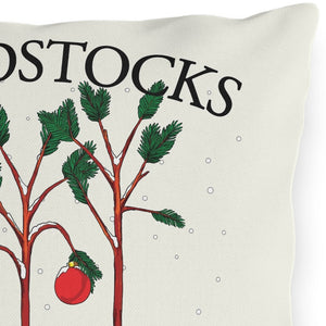throw pillow with 'Charlie Brown Christmas Outdoor' design