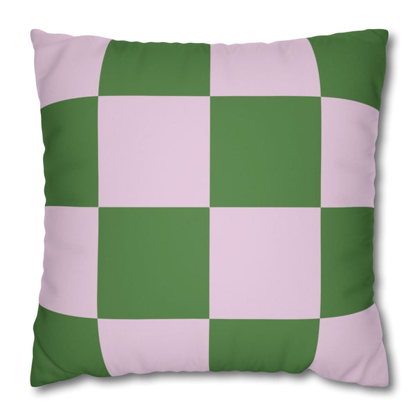 lilac and green checkered throw pillow cover design trends 2025
