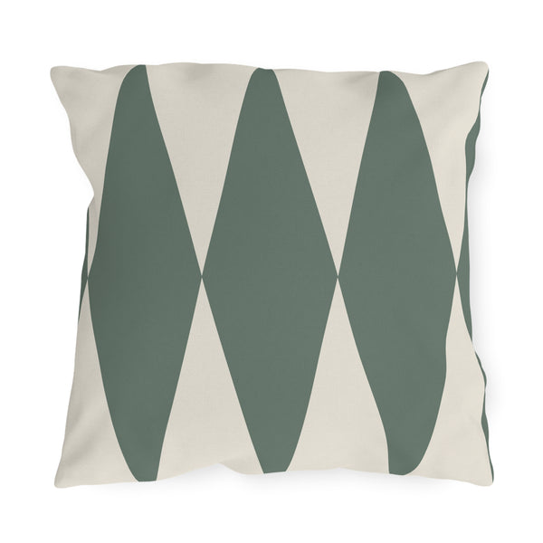 Green Ivory Diamond Indoor Outdoor Throw Pillow