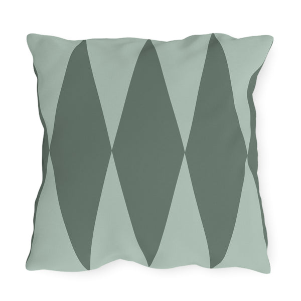 Green Diamond Indoor Outdoor Throw Pillow