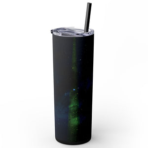 mug with 'The Pale Blue Dot Space Science Insulated Tumbler 20oz' graphic on a white background