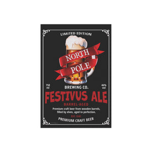 Garden flag with 'Festivus Ale North Pole Brewery Christmas' design