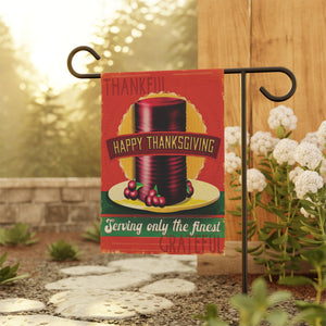 Garden flag with 'Cranberry Sauce Funny Retro Thanksgiving' design