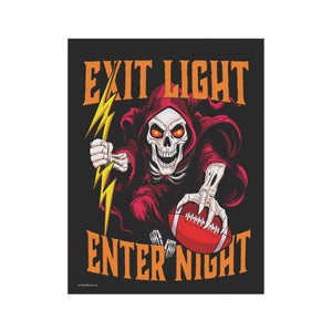 Garden flag with 'Virginia Tech Sandman Skeleton Football' design