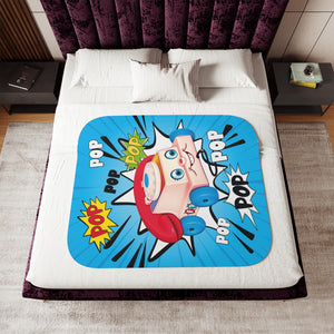 Retro Toy Phone Cute Sherpa Baby Blanket