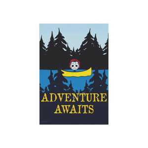 Garden flag with 'Adventure Awaits Funny Halloween' design
