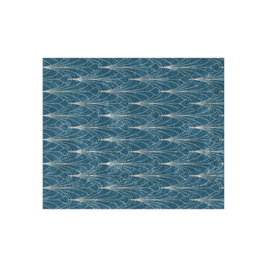 Teal Blue Art Deco Decorative Throw Blanket