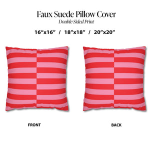 throw pillow with 'Cover Pink Candy Cane Holiday' design