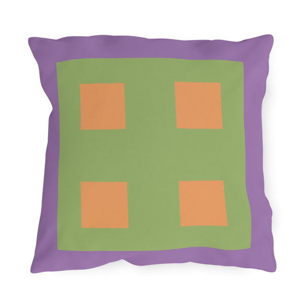 Pastel Purple & Green Indoor Outdoor Throw Pillow
