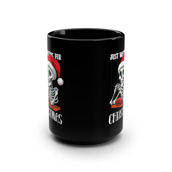 Just Waiting For Christmas Funny Halloween Coffee Mug