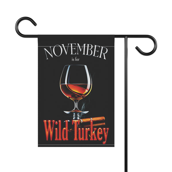 November Wild Turkey Thanksgiving Holiday Yard Flag
