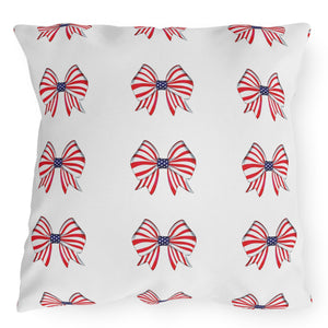 throw pillow with 'Red White & Blue July 4th' design