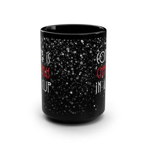 mug with 'Christmas in a Cup Holiday 15oz' graphic on a white background
