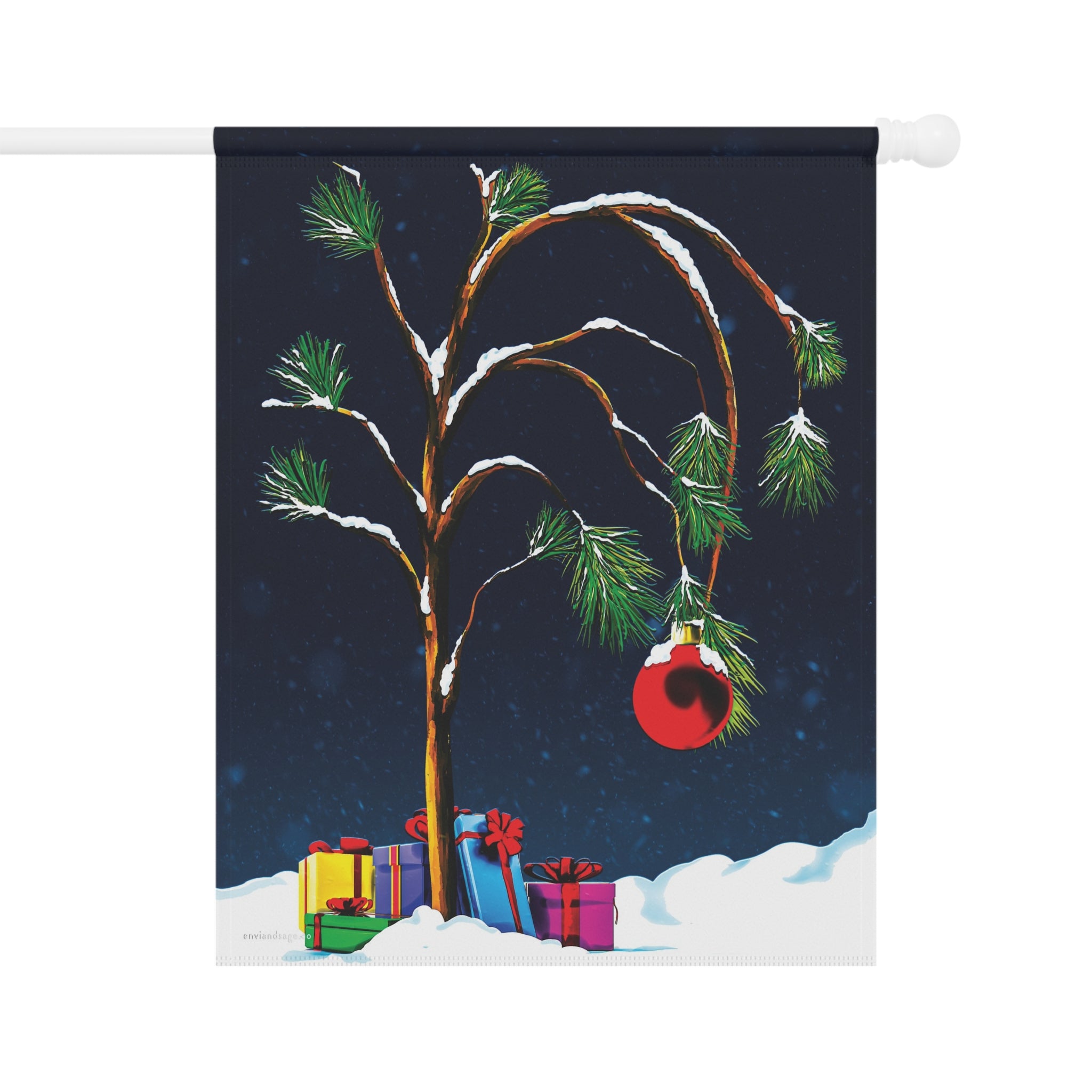 Charlie Brown Christmas Tree Yard Flag