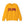 A yellow crewneck sweatshirt with the words 'START JUMPING' printed across the chest in a stylized dark red font, displayed on a clean white background.