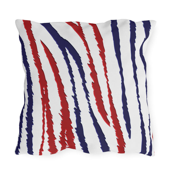 Red White Blue Animal Print Indoor Outdoor Patriotic Accent Pillow