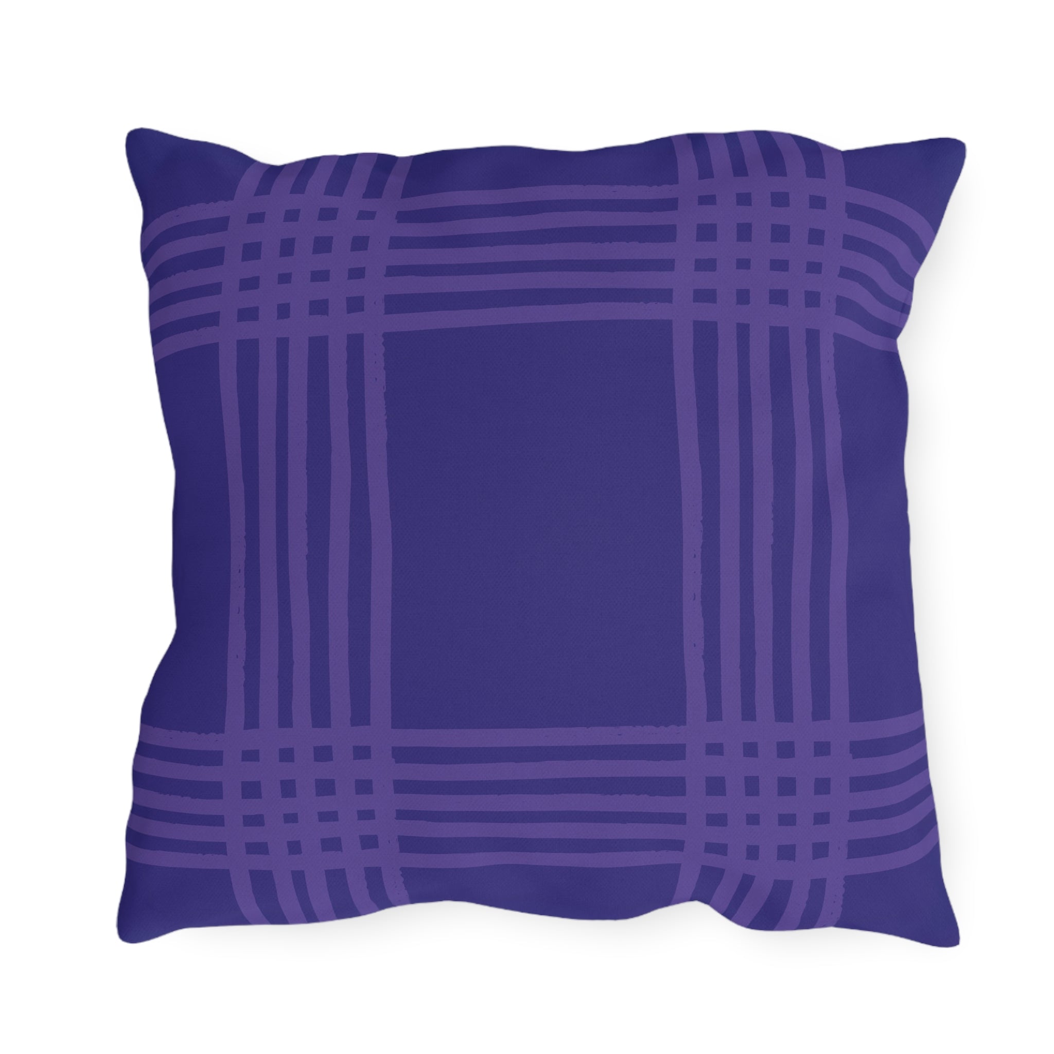 Reversible Purple and Orange Indoor Outdoor Fall Throw Pillow