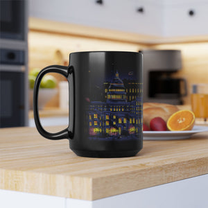 mug with 'Starry Night Washington DC Art' graphic on a white background
