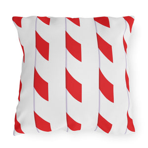 Candy Cane Striped Christmas Throw Pillow