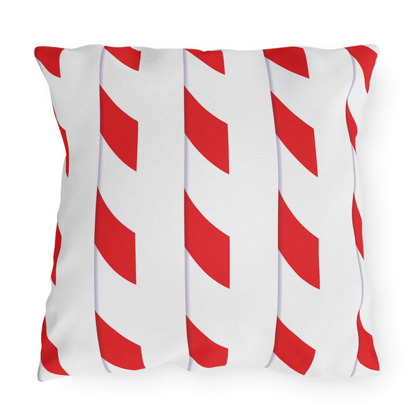 Candy Cane Striped Christmas Throw Pillow