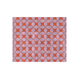 Orange & Lilac Art Deco Decorative Throw Blanket