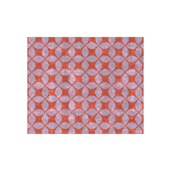 Orange & Lilac Art Deco Decorative Throw Blanket
