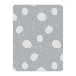 Grey Polka Dot Soft Sherpa Throw Blanket