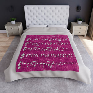 La Vie En Rose Sheet Music Shimmering Pink Throw Blanket