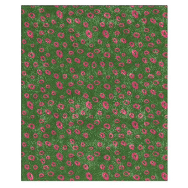 Green & Pink Modern Decorative Throw Blanket