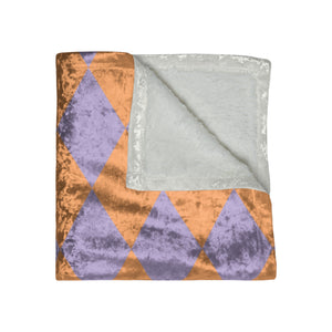 Purple and Orange Harlequin Decorative Throw