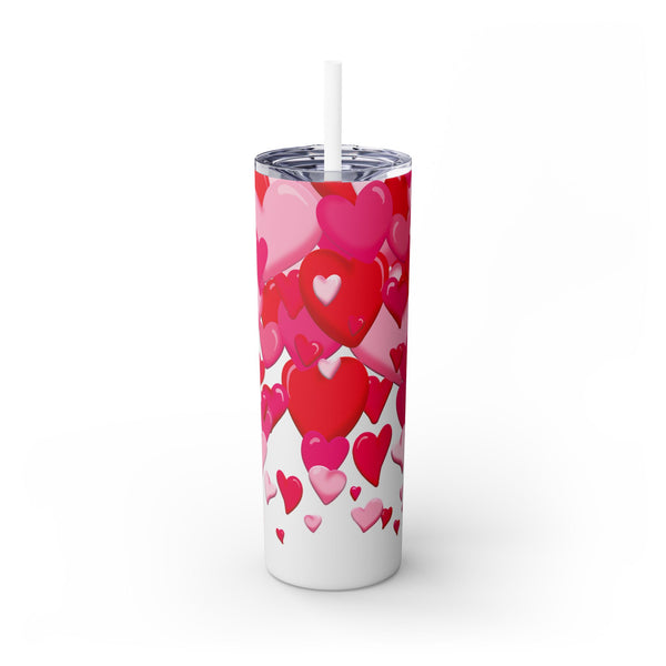 Lot's of Love Hearts Skinny Tumbler 20oz