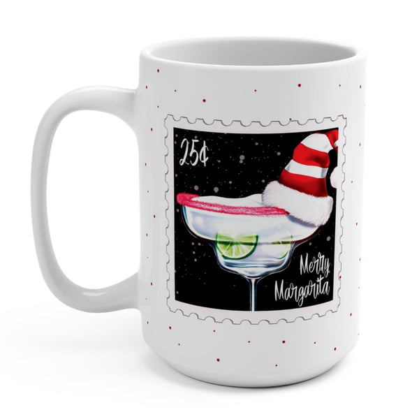 merry margarita postage stamp Christmas coffee mug