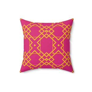 Pink & Yellow Decorative Throw Pillow