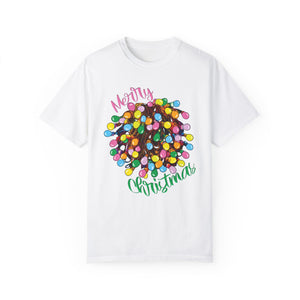 Comfort Colors® Tangled Lights Merry Christmas Funny T-Shirt