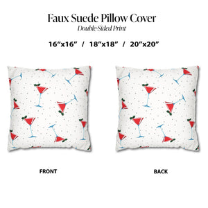 throw pillow with 'Martini Party Cover Holiday' design