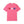 Pink t-shirt with red, white, and blue paw prints on a white background