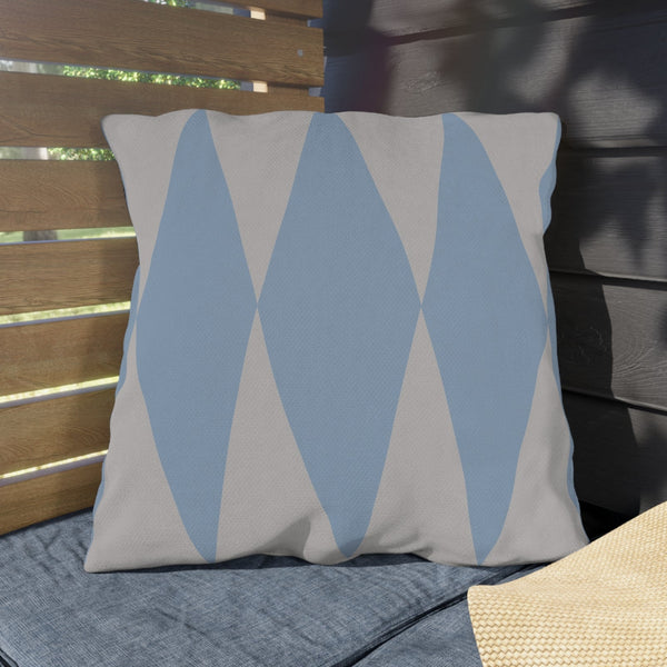 Baby Blue Diamond Indoor Outdoor Throw Pillow