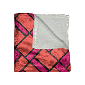 Pink and Orange Modern Decorative Throw Blanket