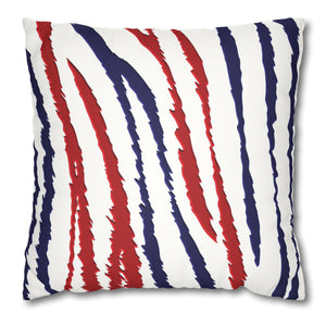 throw pillow with 'Red White Blue Animal Print Patriotic Soft Cover' design