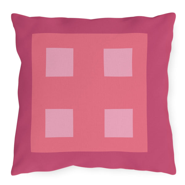 Pastel Pink Vibrant Indoor Outdoor Throw Pillow