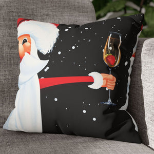 throw pillow with 'Christmas Santa Party Cute Christmas Cover' design