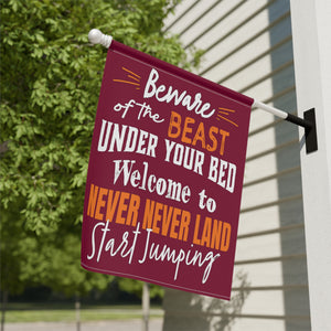 Garden flag with 'Virginia Tech Hokies Enter Sandman Banner' design