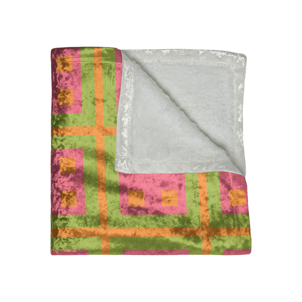 Pastel Orange & Pink Decorative Throw Blanket