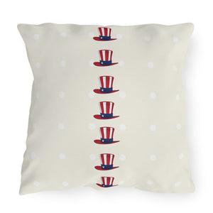 Patriotic Hats Outdoor Indoor Throw Pillow