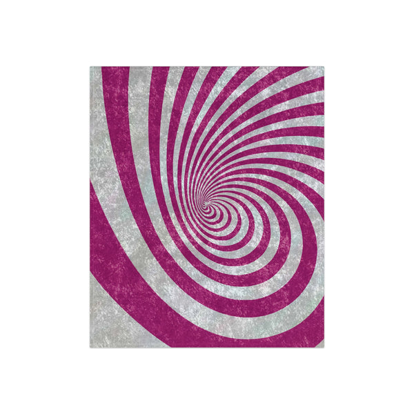 Pink and White Swirl Decorative Throw Blanket