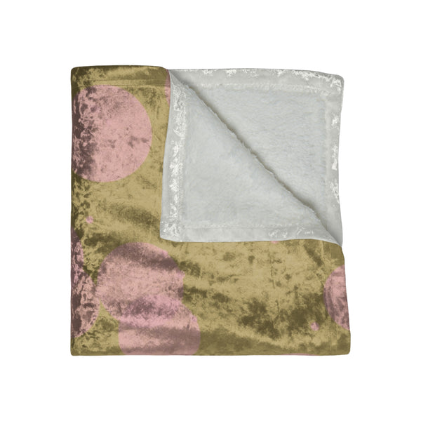 Olive & Pink Polka Dot Decor Throw Blanket