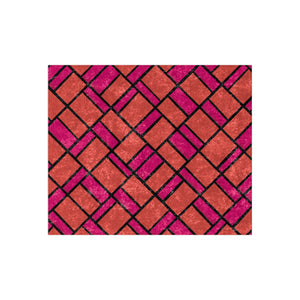 Pink and Orange Modern Decorative Throw Blanket