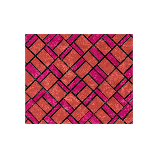Pink and Orange Modern Decorative Throw Blanket
