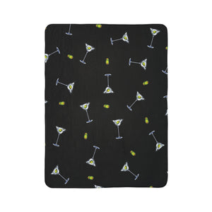 Dirty Martini Plush Soft Sherpa Throw Blanket